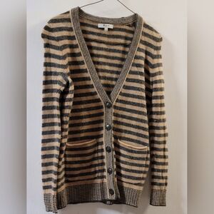 Madewell 100 % Merino Wool Brown Tan Cardigan-Small